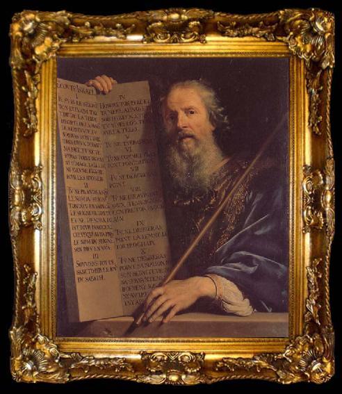 framed  Philippe de Champaigne Moses with th Ten Commandments, ta009-2